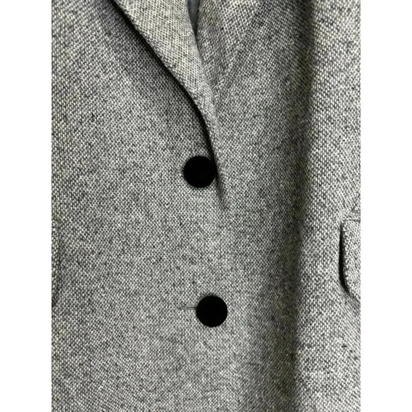 CROSS COUNTRY Vintage Women Gray Wool Blend Blazer Jacket Velvet Trim Office 20T - Picture 5 of 10